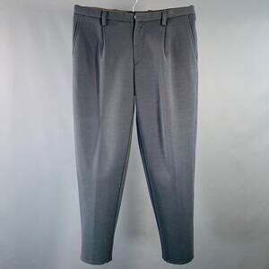 KOLOR Size L Grey Wool Pleated Zip Fly Casual Pants